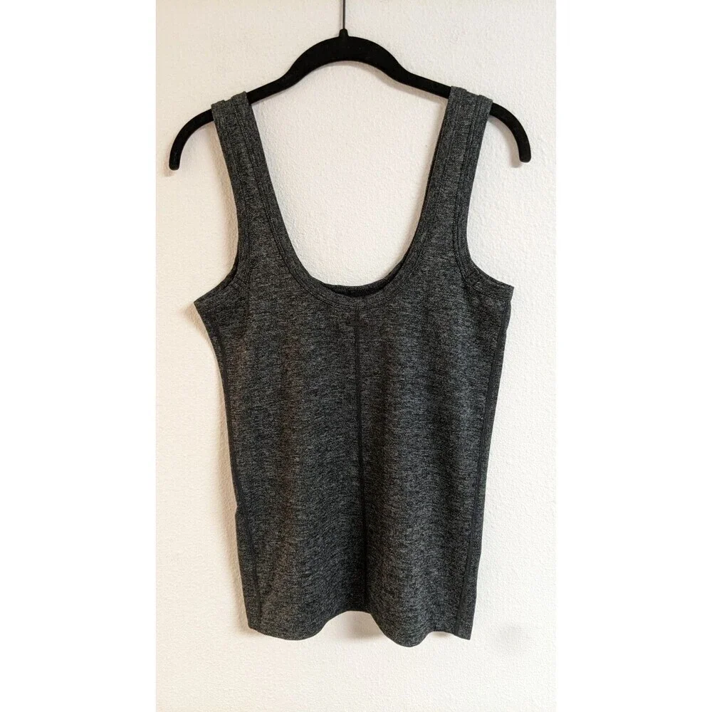 Women's prAna Black/White Sleeveless Houndstooth Workout Tank Top SM - Picture 4 of 6